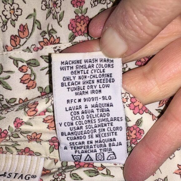 Retro Red Flowered Blouse XL - Picture 4 of 10